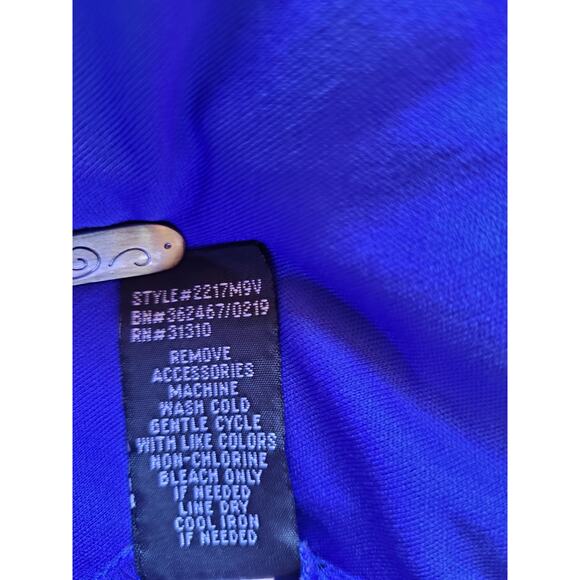 IZ BYER GIRL Cobalt Blue Tiered Ruffle Mini Dress Size 14Y Sleeveless Layered - Picture 8 of 9